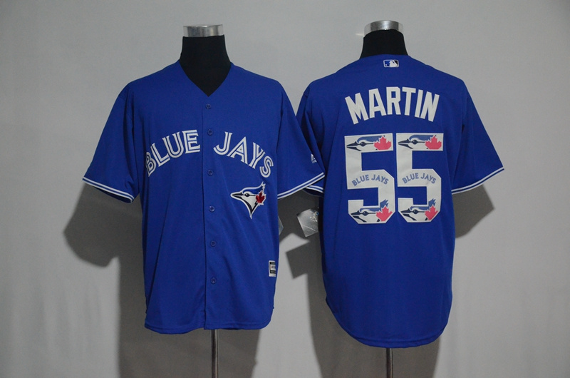 2017 MLB Toronto Blue Jays #55 Martin Blue Fashion Edition Jerseys